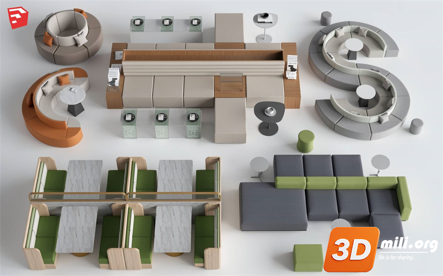 Cafe Furniture Skp Files 